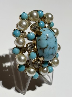 Broche Vintage Signée Maryse Blanchard Paris - Argentée - En état D'usage Avec Quelques Défauts