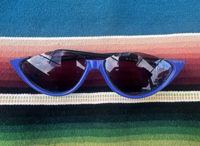 Vintage Rare Chantal Thomass Mikli Made in France Blue Framed Sunglasses