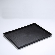 1 Pcs Black Serving Trays Plastic Decorative Tray Large Plastic Tray  Kitchen
