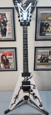 Dean V USA  Floyd Rose Dime White Bolt Cust Guitar Skin!  EMG X Pickups USA Dean