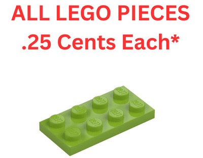 LEGO Plate 2x4 Lime Green 3020 - Genuine LEGO Parts Pieces Bulk