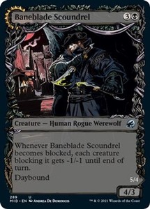 Baneblade Scoundrel (Showcase) Foil - Innistrad: Midnight Hunt #289