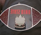 OHIO STATE BUCKEYES 4×6" STAINED GLASS FOOTBALL VINTAGE! — photo 3