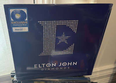 Elton John Diamonds Hits Diamond Blue Vinyl Record 2xLP Exclusive Sealed New
