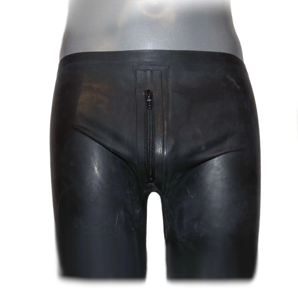 Latex Boxer short mit Reißverschluss und Analkondom 0,4 (4XL) - Bild 4 von 4