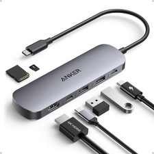 7in1 USB C Hub HDMI 4K 60Hz 85W PD 2 USB 3 0 SD TF Card Reader sleek