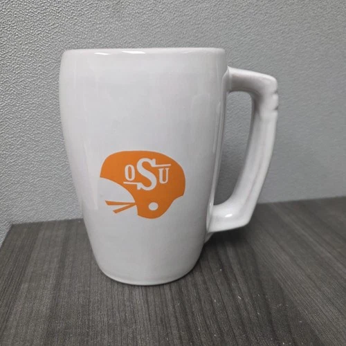 Vintage Frankoma Pottery OSU Cowboys Oklahoma State Clay Glaze Mug Extra Large