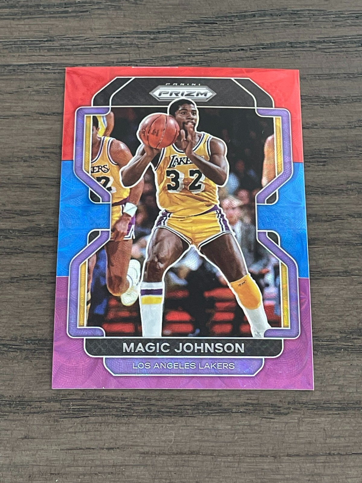 2021-22 Panini Prizm Choice Red Blue Purple Magic Johnson #248 Lakers SSP /15