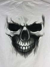Biker Skull Hot Leathers T-Shirt signed Good Sports 2 sided Graphics Size 2XL