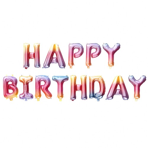 Happy Birthday Balloons Foil Letter Balloon Banner Bunting Party Self Inflating - Picture 5 of 21