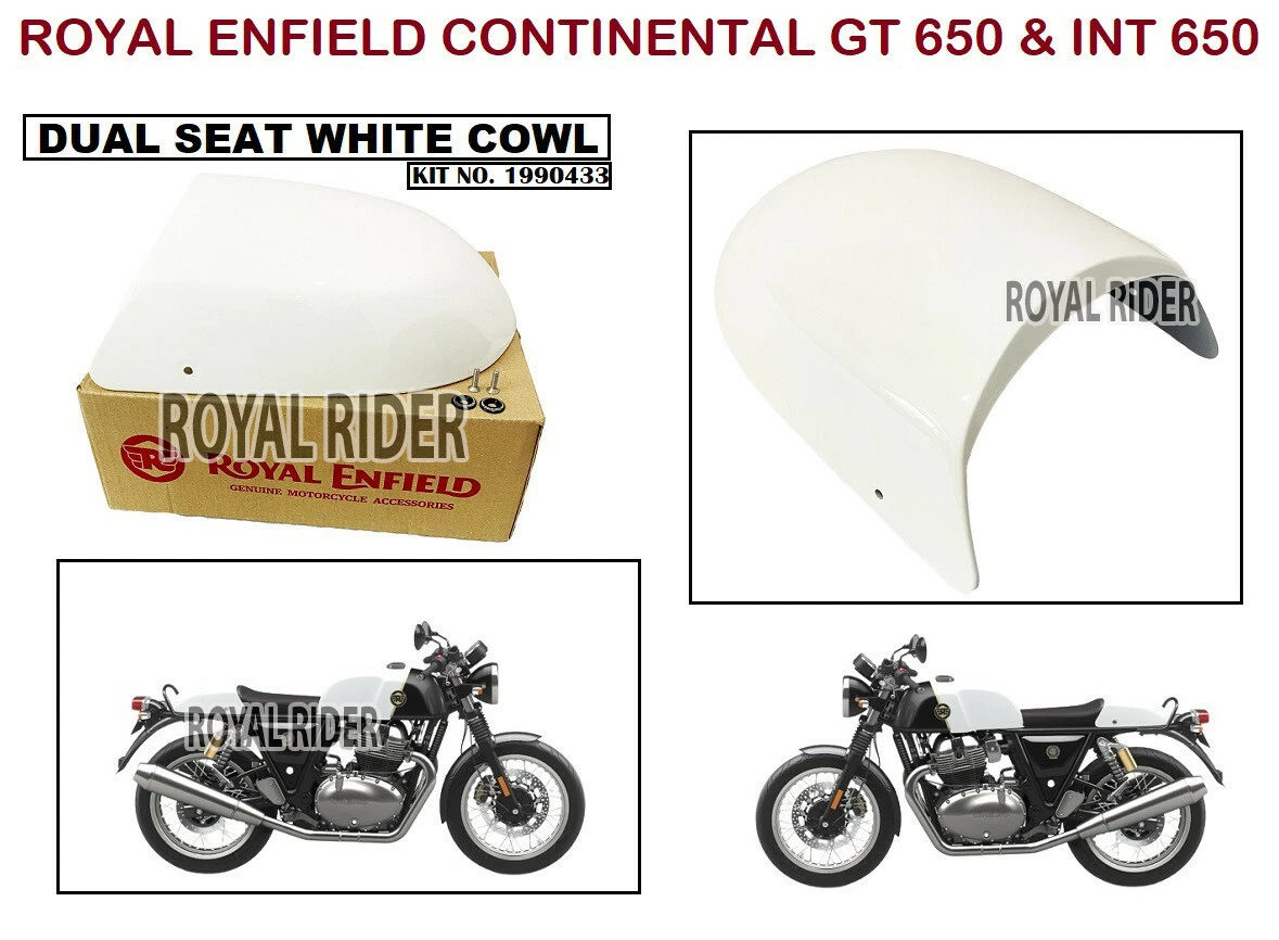 Fits Enfield Continental GT 650 & INT 650 Dual Seat Cowl White kit  