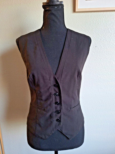 Norma Kamali, Vintage Norma Kamali Black Vest Sz XS