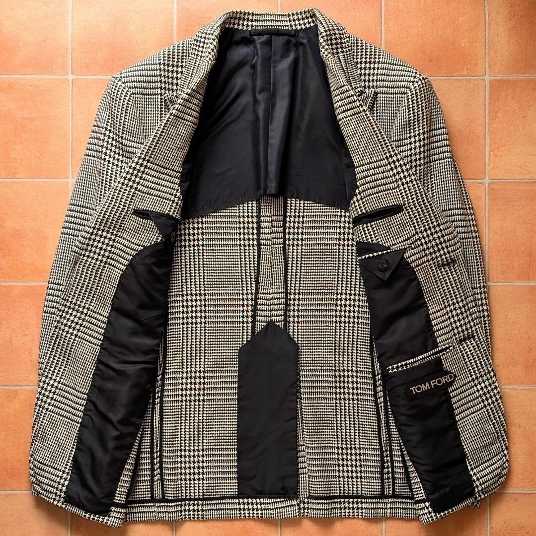 Used] TOM FORD Glen check jacket cotton 44 | eBay