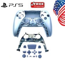 Camouflage Housing Cover Shell Case Button Trigger Thumbstick PS5 Controller Set