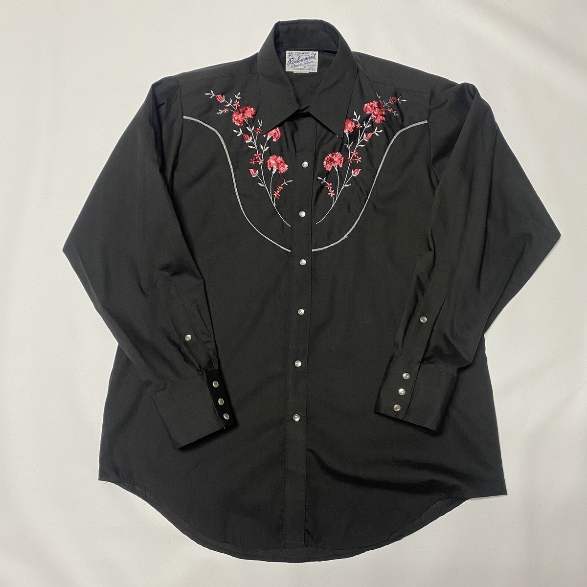 Vintage Rockmount Ranch Wear Mens Cowboy Western Shirt L Pearl Snap Tru  West 70s