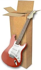 5 Pack Electric Guitar Cardboard Box Side Loading Corrugated 18" L X 6" W X 45