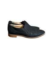 Franco Sarto Harnett Slip On Flat Loafers Leather Black Women Size 6.5 M