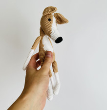 Greyhound toy, amigurumi dog, stuffed dog, crochet Greyhound, gift for dog owner