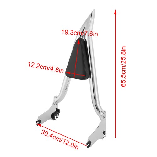 Passenger Sissy Bar Backrest for Road King Street Glide Road Glide 1997~2008 A2 - Picture 7 of 17