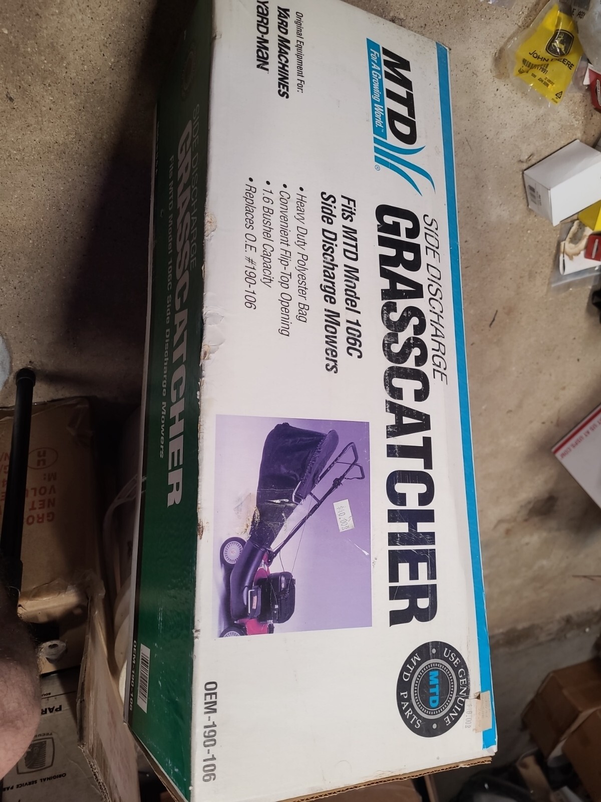 MTD Genuine Parts Side Grass Catcher Oem190106 Lawn Mower Grass