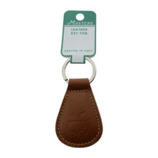 2025 Masters Tournament Brown Italian Leather Key Fob Keychain Augusta National
