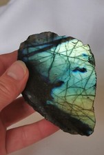 Labradorit Anschliff, Edelstein - Kugel 95  * 74 mm - Jumbo