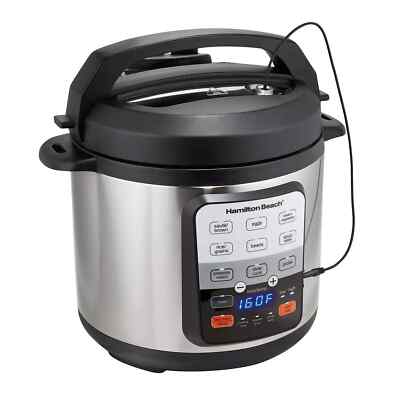PRESSURE COOKER ELECTRIC 6 QUART QT HAMILTON BEACH POT SMALL PRECISION COOK NEW