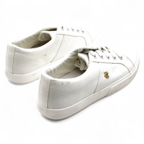 Zapatilla deportiva para mujer Lauren Ralph Lauren Janson II de lona óptica blanca (talla 8,5) - Imagen 5 de 7