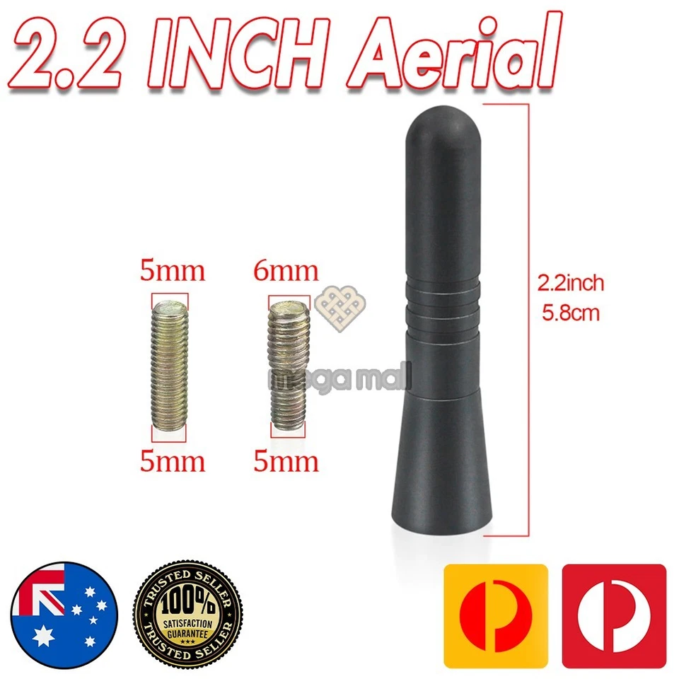 Antena / Antena Stubby Bee Sting para Ford Ranger PX PX2 PX3 Wildtrak Negro 5CM Foto 4 de 4