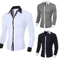Camisa Casual De Moda Para Hombres Camisas De Vestir De Moda Slim Fit De Hombre