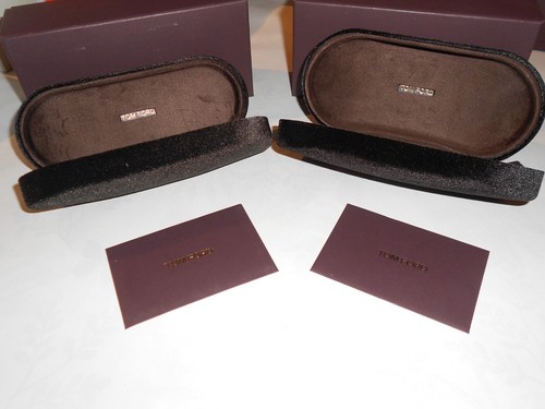 Authentic TOM FORD Glasses Sunglasses Hard CASE Brown Velvet Cloth Card NEW - Bild 2 von 10