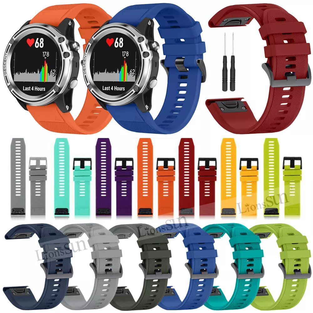 Bracelete em Silicone Suave para Garmin Fenix 7X/6X GPS/6X Pro