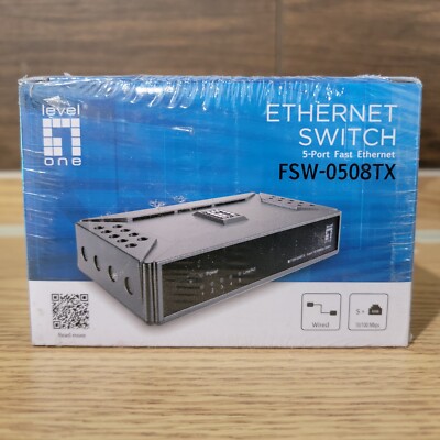 LevelOne  PalmCom (FSW-0508TX) 5-Ports External Fast Ethernet Switch