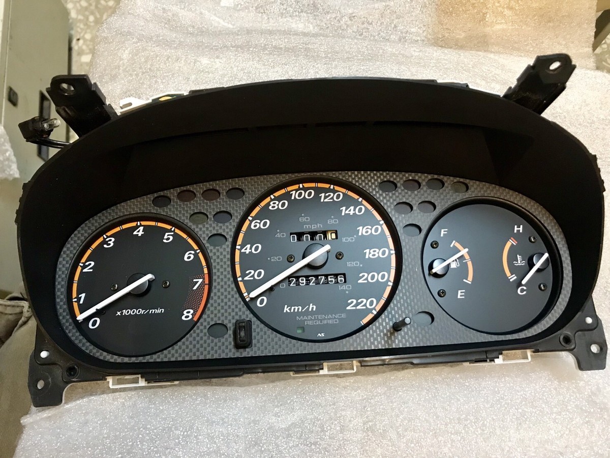 Straight Line 96 00 Civic Cluster Carbon Fiber bezel Ek Ek9 SiR Si