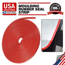 Auto Door Strip Red U Shape with Metal Sturdy Protection Scratch Proof 20ft 2X