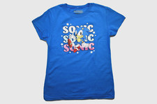 Sonic The Hedgehog Youth Girls Sonic Blue Shirt NWT L 10-12 