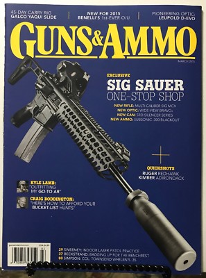 Guns & Ammo Sig Sauer Benelli Ruger Kimber Silencer March 2015 FREE SHIPPING JB