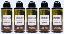 5 Bath Body Works HONORABLE FOR MEN Body Spray Mist Perfume 3.7 oz