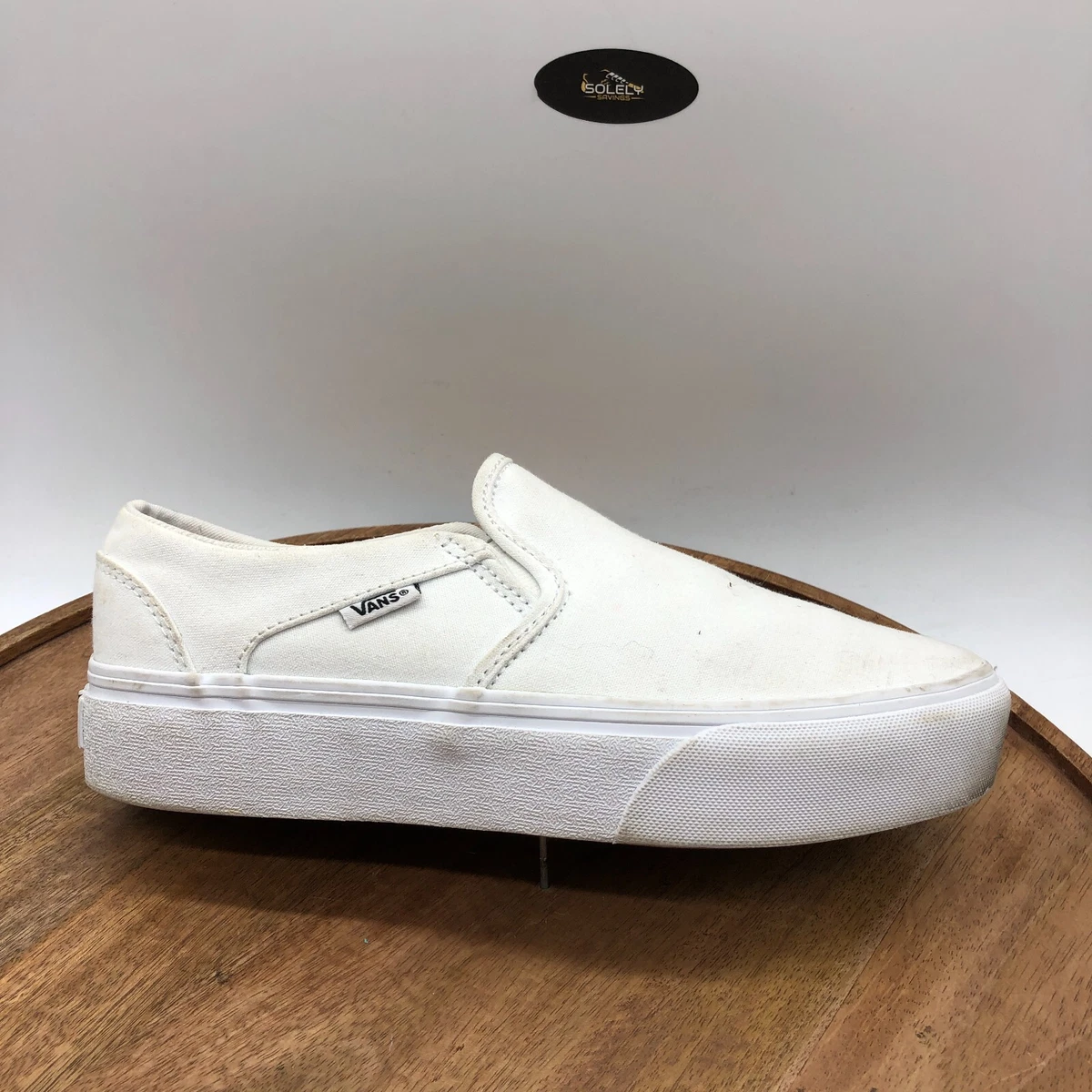 Womens white vans 8.5 Clearance