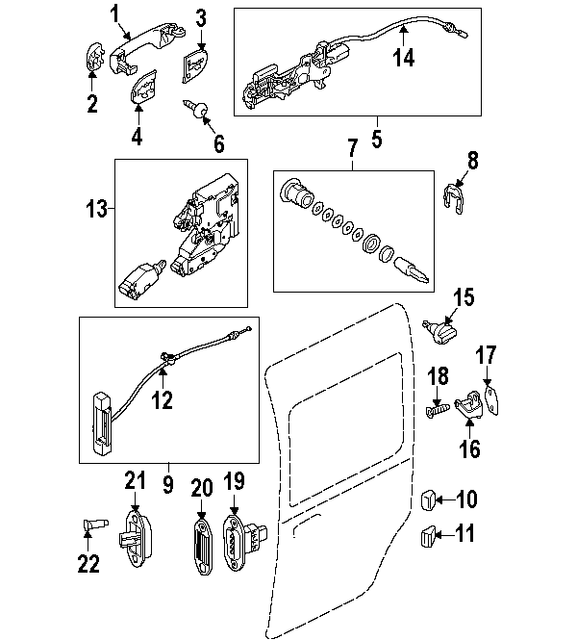 Ford Oem 10 13 Transit Connect Sliding Door Lock Actuator Ford 9t1z6126413a Genuine Oem Lock Actuator