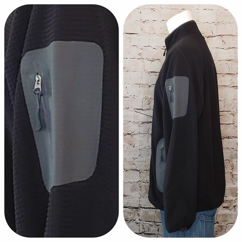 Antigua Oakland Athletics A’s Logo Black Grey Polar Fleece Pullover Jacket L - Picture 11 of 20