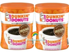 2 Dunkin' Donuts Original Blend Ground Coffee Medium Roast 45 OZ Each NO SHIP CA