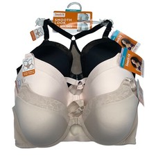 Warner's Front Close Racerback Bra Underwire Floral Lace Lift Smooth FX RF2811