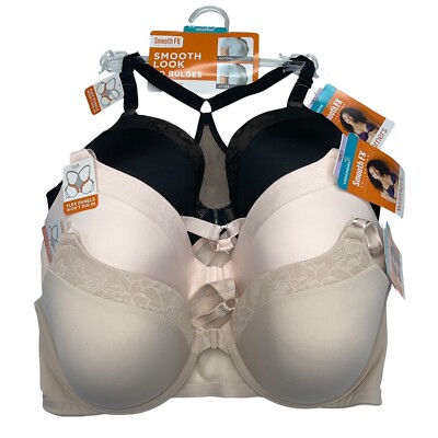 Warner's Front Close Racerback Bra Underwire Floral Lace Lift Smooth FX RF2811