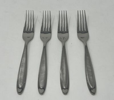 Oneida Aurora Set of 4 Dinner Forks 8'' Quality 18/10 Stainless