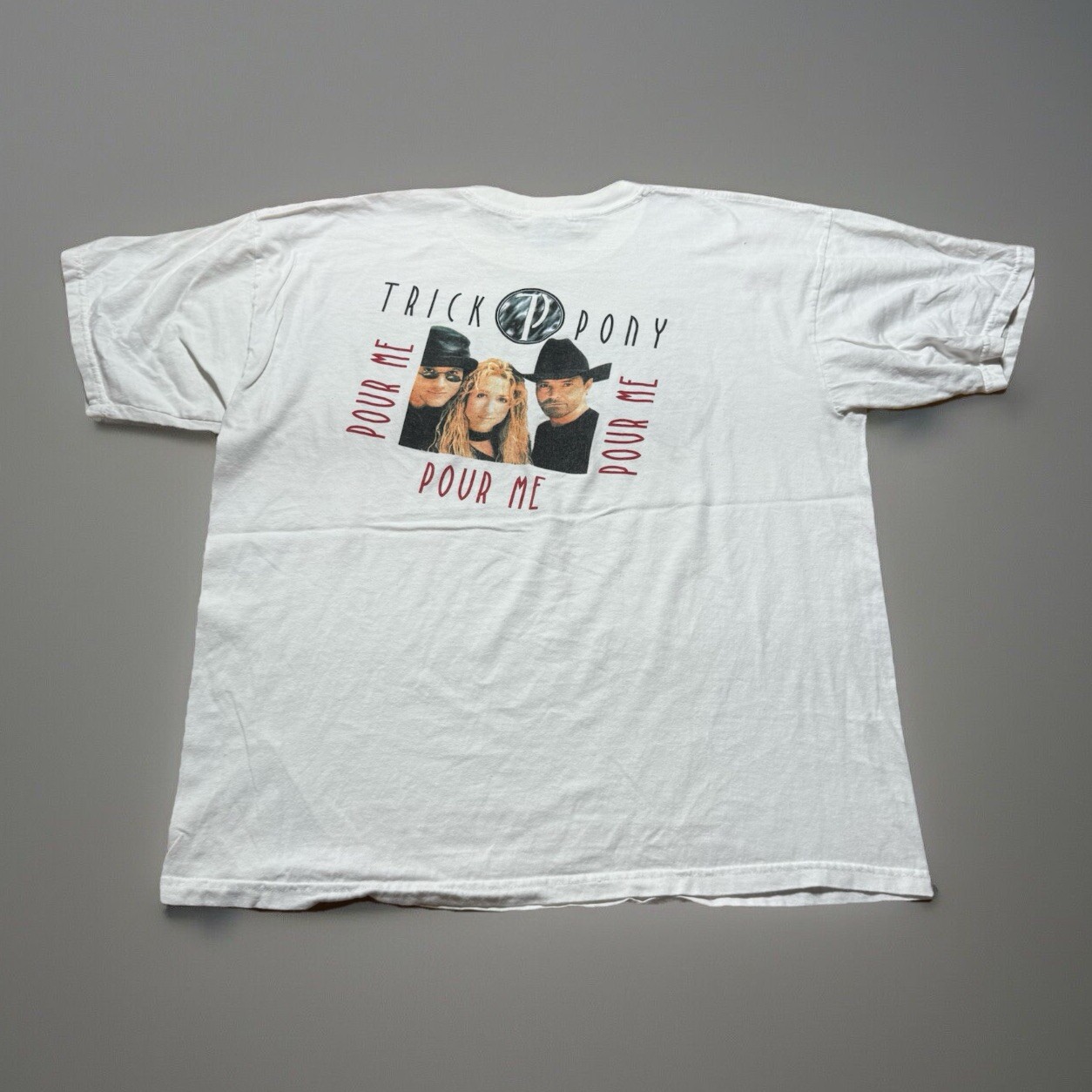 Camicia vintage anni 90 Trick Pony Pour Me Another Whiskey Band Tour taglia XL