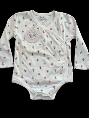Tun Tun (Peru) NWT Ivory/Pink/Green Mushrooms Pima Knit Bodyshirt-6-9Moa