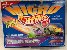 Hot Wheels Micro Speed Demon Series W/ 4 Speed Launcher 1995