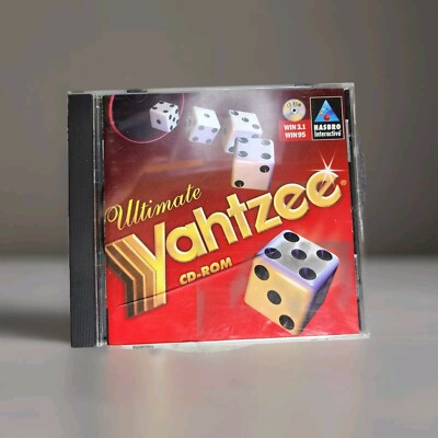 Vintage 1996 Hasbro Yahtzee Interactive PC CD-ROM Game with Manual - 90S