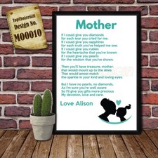 PERSONALISED Mum Gifts Mum Poem Unique gift for Christmas or Mothers Day